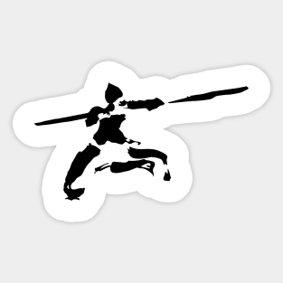 Kung-fu stickfighter Sticker